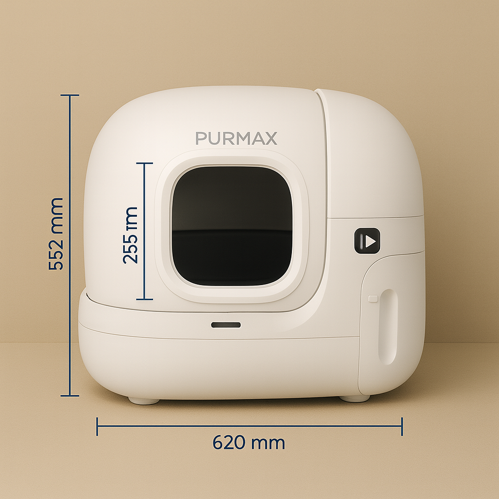 Purmax — Lettiera automatica intelligente con app & sistema anti-odore