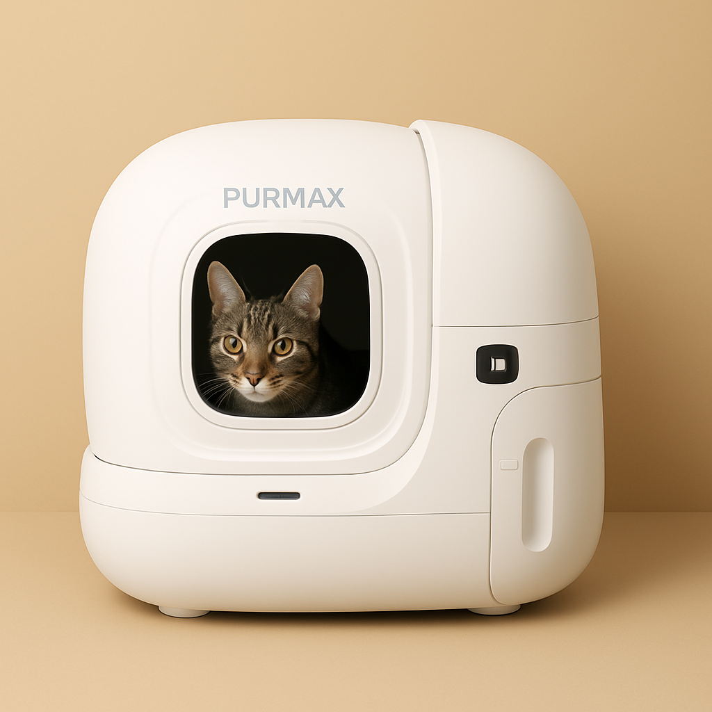 Purmax — Lettiera automatica intelligente con app & sistema anti-odore