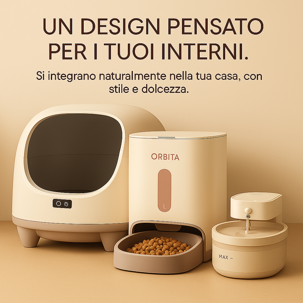 ORBITA Feed — Distributore automatico di crocchette connesso e silenzioso per gatti