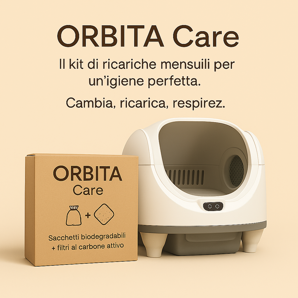 ORBITA Care — Ricariche di sacchetti biodegradabili e filtri a carbone per lettiera automatica