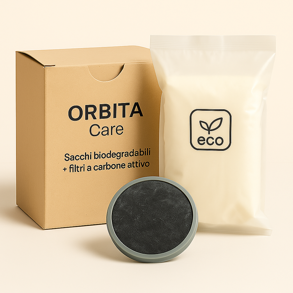 ORBITA Care — Ricariche di sacchetti biodegradabili e filtri a carbone per lettiera automatica